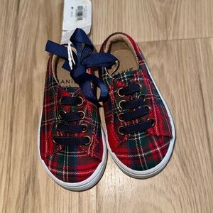 Plaid tartan red sneakers
